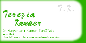 terezia kamper business card